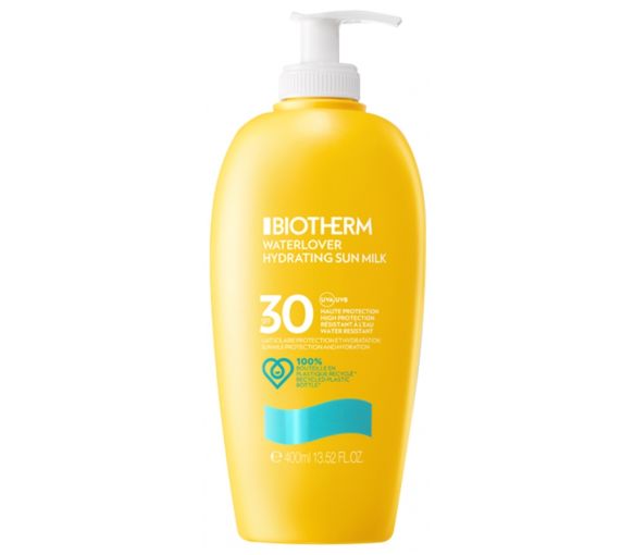 Waterlover Lait solaire protection et hydratation SPF30 Biotherm - flacon-pompe de 400 ml - image 1