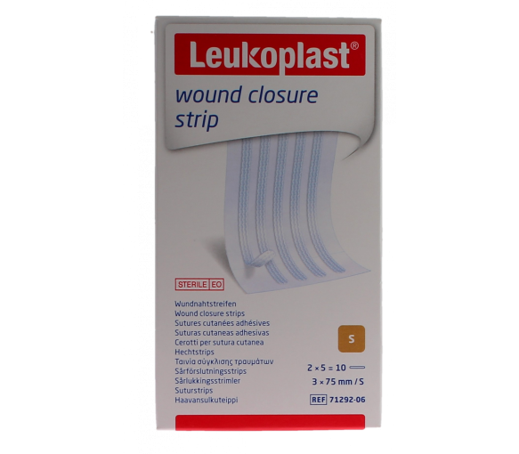 Wound closure strip Sutures cutanées adhésives Leukoplast - boîte de 10 strips - image 1