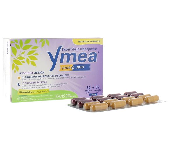 Yméa ménopause jour & nuit Omega pharma - boite de 64 gélules