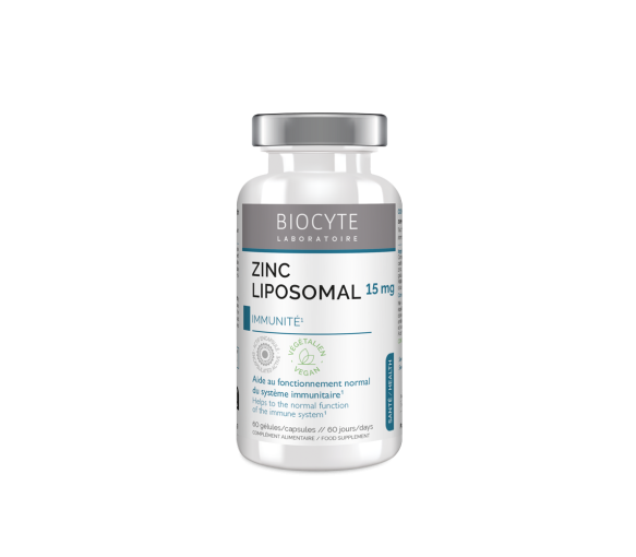 Zinc liposomé Biocyte - flacon de 60 gélules micro-encapsulés