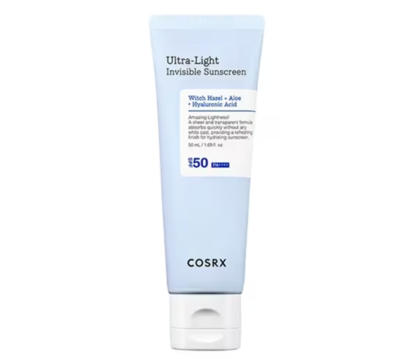Crème solaire invisible ultra légère spf50 pa++++ Cosrx - tube de 50ml - image 1