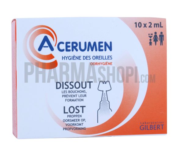 Acerumen Hygiène auriculaire unidose - 10 doses