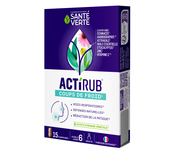 Actirub comprimé coups de froid Santé verte - boîte de 15 comprimés
