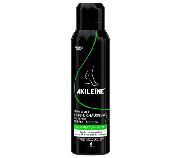 Spray 3 en 1 pieds et chaussures Akileïne - spray de 150 ml - image 1