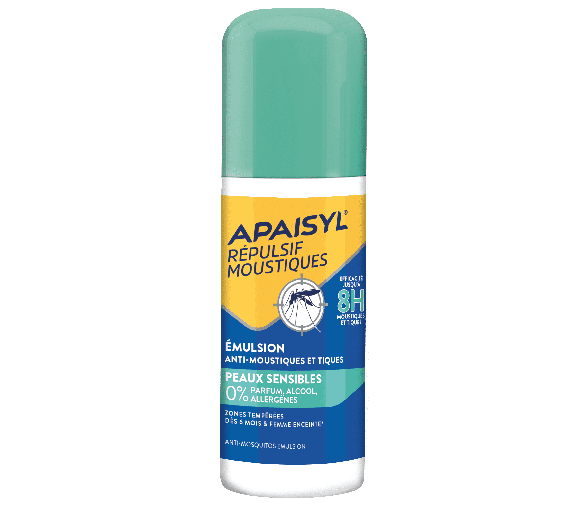 Emulsion anti-moustiques peaux sensibles Apaisyl - spray de 90 ml