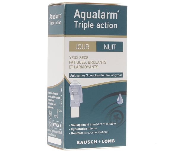 Aqualarm Triple Action Jour & Nuit Bausch Lomb - solution 10 ml