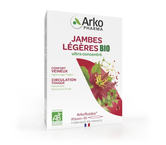Arkofluides jambes légères Arkopharma - boîte de 20 ampoules - image 1