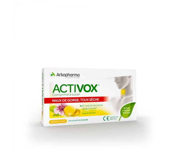 Activox comprimé à sucer arôme citron Arkopharma - boite de 24 comprimés