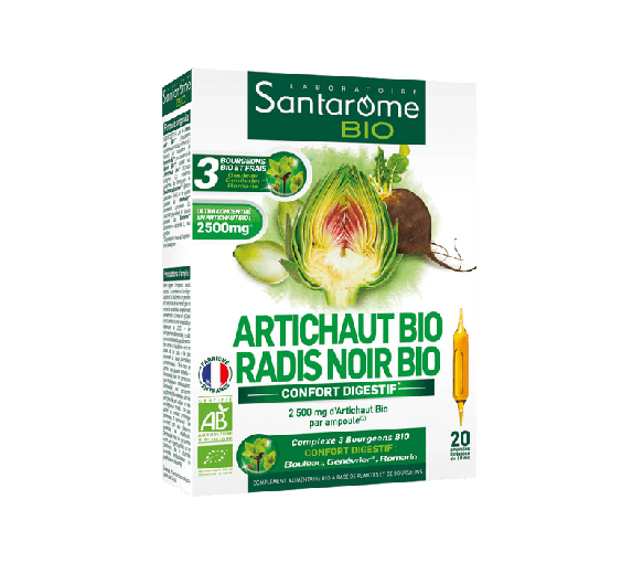 Artichaut Radis Noir Bio foie Santarome - boite de 20 ampoules