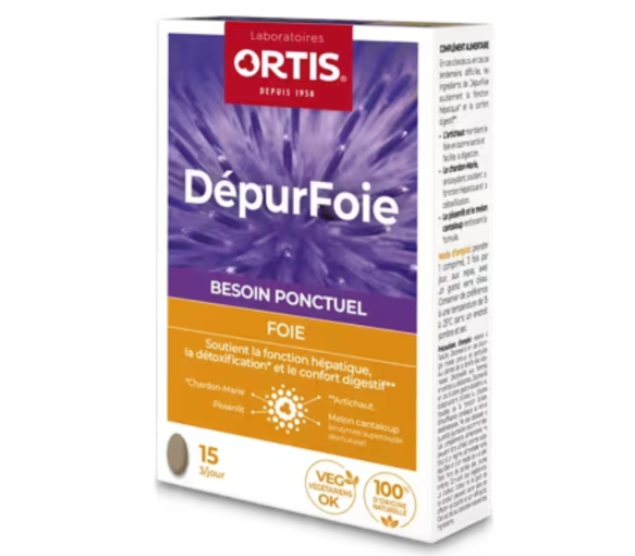 DépurFoie besoin ponctuel Ortis - boite de 15 gélules