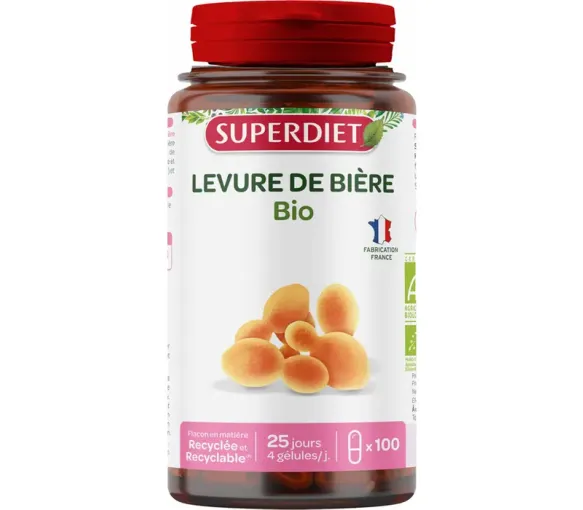 Levure de bière bio Super Diet - boite de 100 gélules - image 1