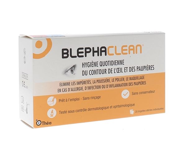 Blephaclean hygiène des paupières - boite de 20 compresses
