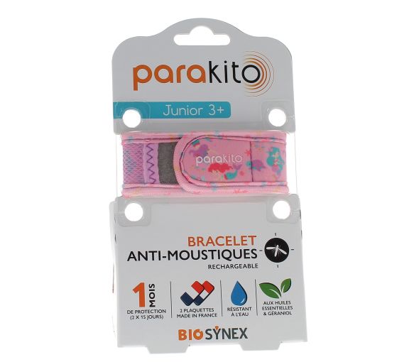Bracelet anti-moustiques rechargeable junior Sirène Para Kito - 1 bracelet + 2 recharges