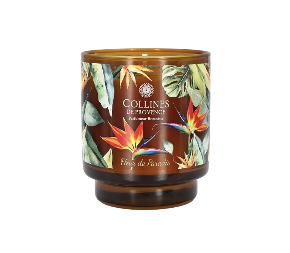 Bougie parfumée fleur de paradis Collines de Provence - bougie de 220g