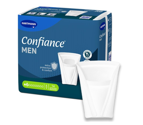 Confiance Men protections anatomiques 2 gouttes Hartmann - sachet de 14 protections absorbantes
