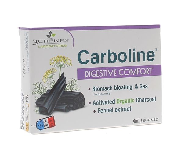 Carboline confort digestif Les 3 chênes - boite de 30 capsules