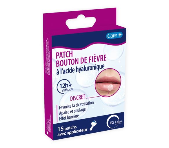 Care+ Patch boutons de fièvre EG Labo - boîte de 15 patchs