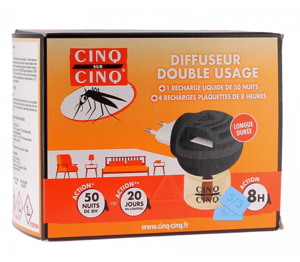 Diffuseur double usage Cinq Sur Cinq - boîte de 1 diffuseur + recharges - image 1