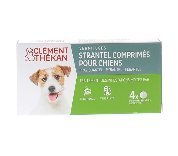 Strantel vermifuges comprimés pour chiens arôme porc Clément Thékan - image 1