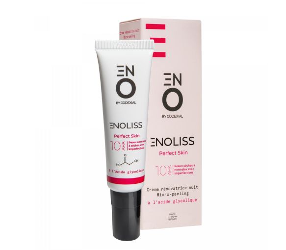 Enoliss Perfect Skin 10 AHA Crème rénovatrice nuit micro-peeling ENO laboratoire Codexial - tube de 30 ml - image 1