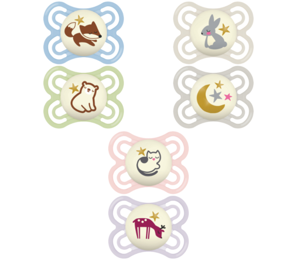 Sucettes Perfect nuit 2-6 mois Mam - boite de 2 sucettes