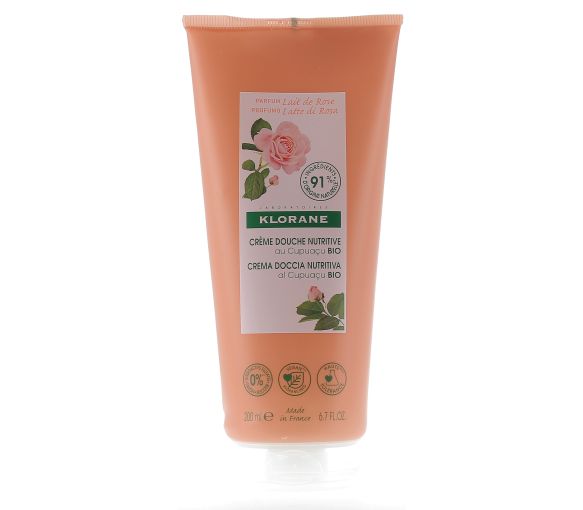 Crème douche nutritive au cupuaçu bio Lait de Rose Klorane - tube de 200 ml - image 1