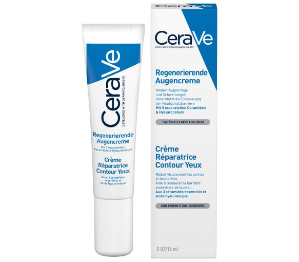 Crème réparatrice contour yeux CeraVe - tube de 14 ml - image 1