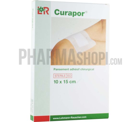 Curapor pansement adhésif chirurgical Lohmann & Rauscher - 10 pansements de 10 x 15 cm