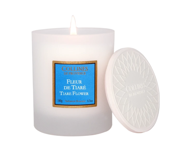Bougie parfumée Fleur de tiaré Collines de Provence - bougie de 180g - image 1