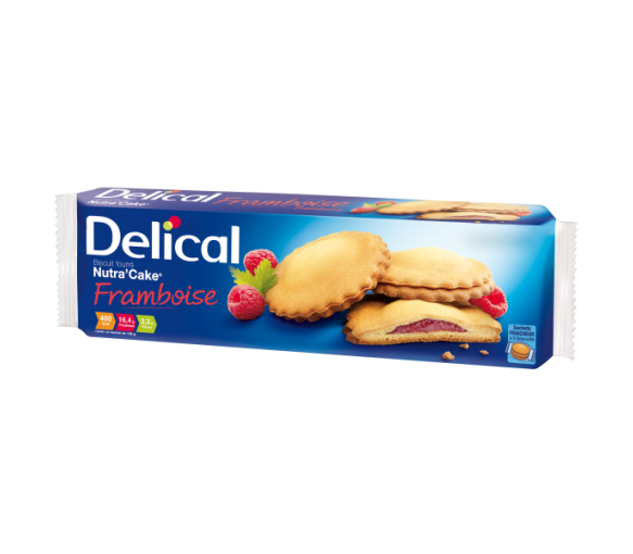 Delical nutra cake framboise - 3 sachets de 35g