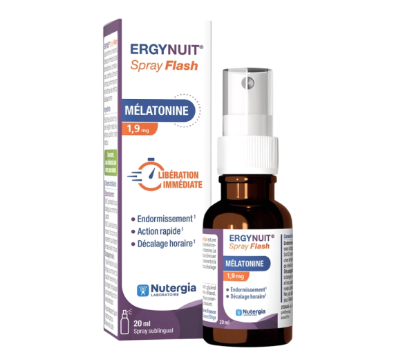Ergynuit mélatonine 1,9mg spray flash Nutergia - spray de 20ml
