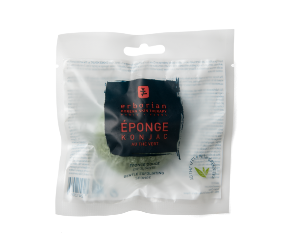 Éponge konjac au thé vert éponge douce exfoliante Erborian - image 1