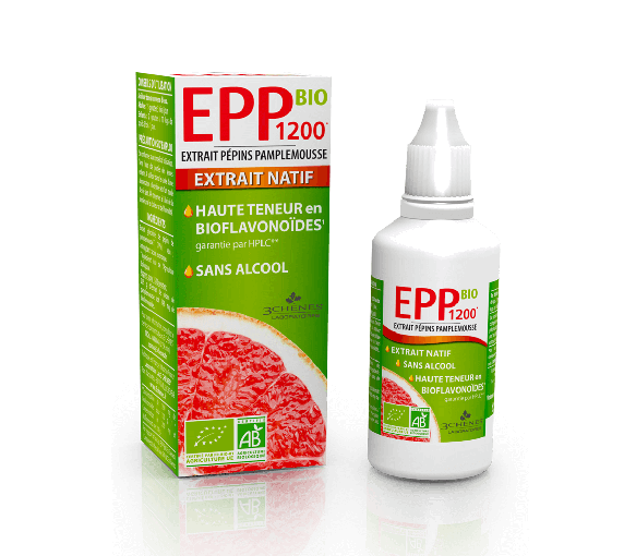 EPP 1200 BIO Extrait pepins pamplemousse Les 3 chênes - flacon de 50 ml