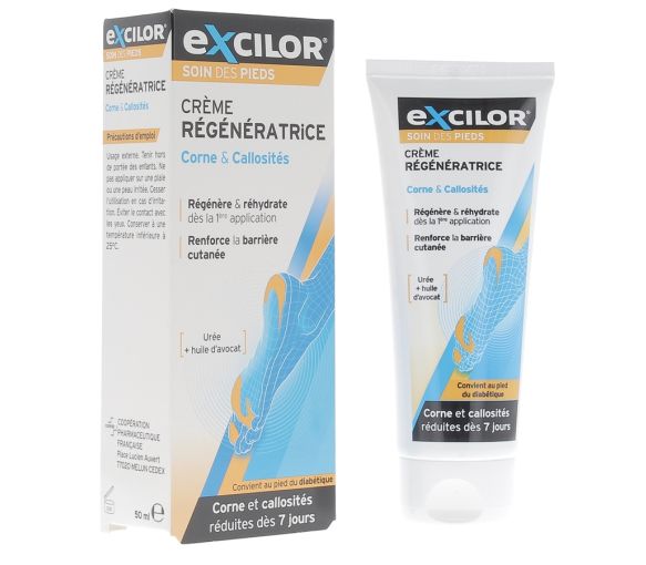 Excilor crème régénératrice cornes & callosités - tube de 50 ml
