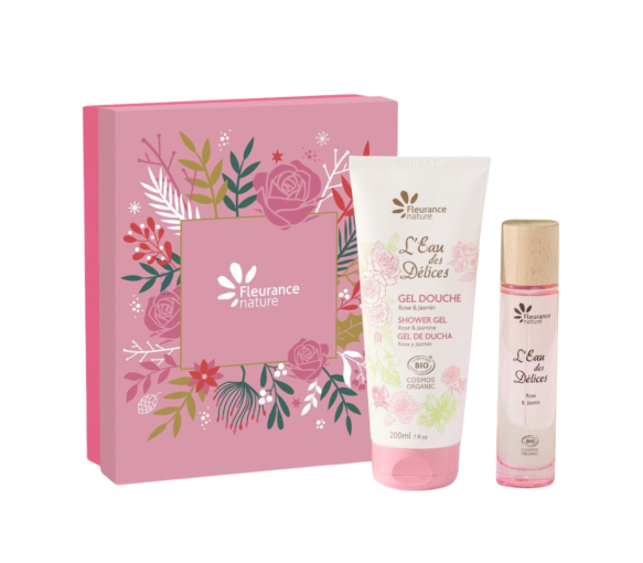 Coffret eau des délices rose&jasmin bio Fleurance nature - coffret de 2 produits