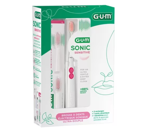Sonic sensitive brosse à dents électrique sonique ultra-souple Gum - 4 produits