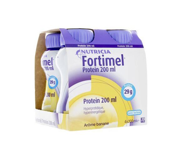 Fortimel protein goût banane Nutricia - 4 bouteilles de 200 ml