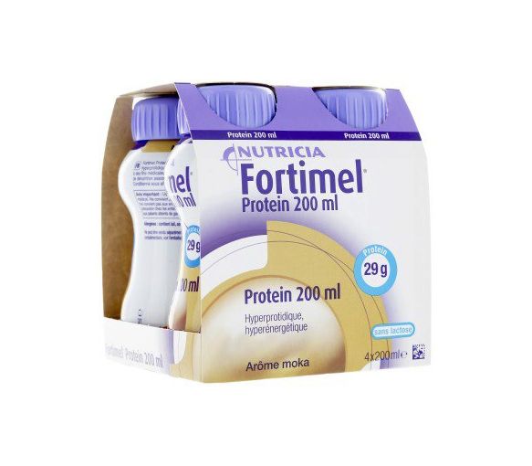 Fortimel protein goût moka Nutricia - 4 bouteilles de 200 ml