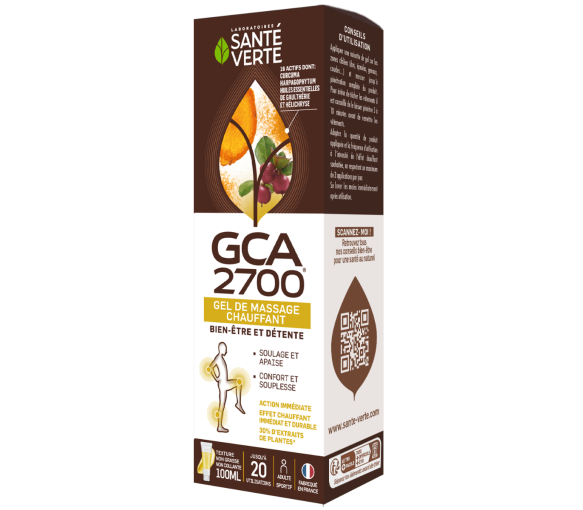 GCA 2700 Gel de massage chauffant Santé Verte - tube de 100 ml