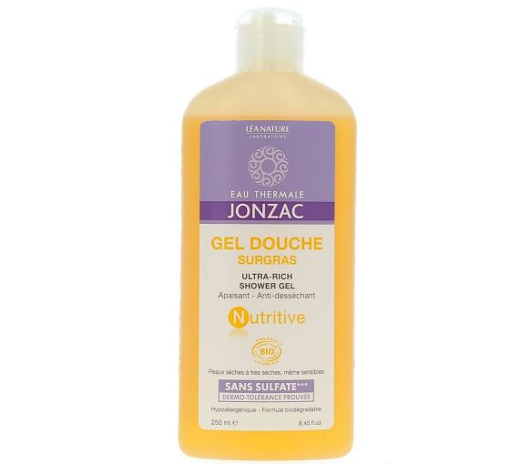 Gel douche surgras Nutritive Bio Jonzac - Flacon de 250 ml