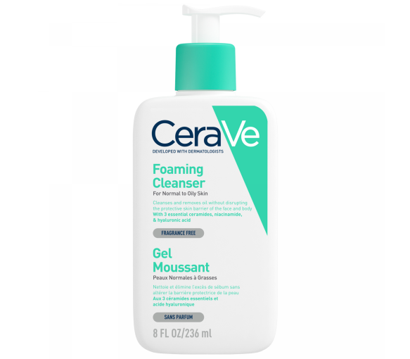 Gel moussant visage CeraVe - flacon de 236 ml - image 1