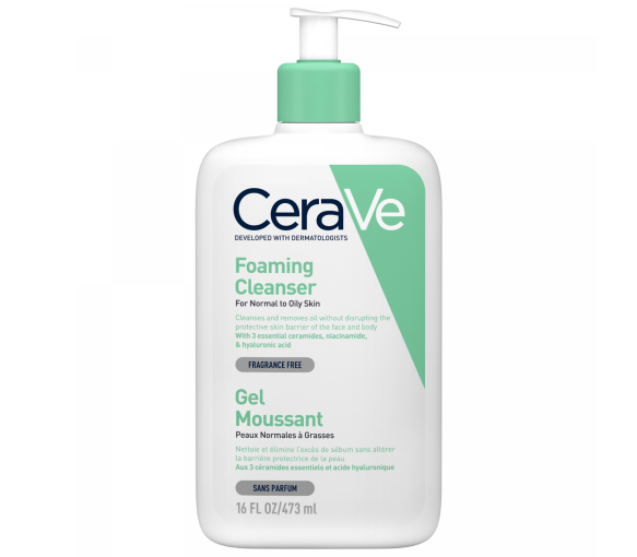 Gel moussant visage CeraVe - flacon de 473 ml - image 1