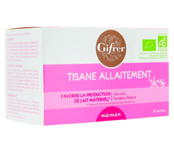 Tisane allaitement pour maman Gifrer - boîte de 20 sachets