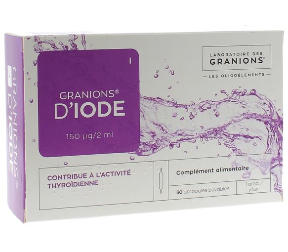 Granions d'iode ampoule buvable - boite de 30 ampoules
