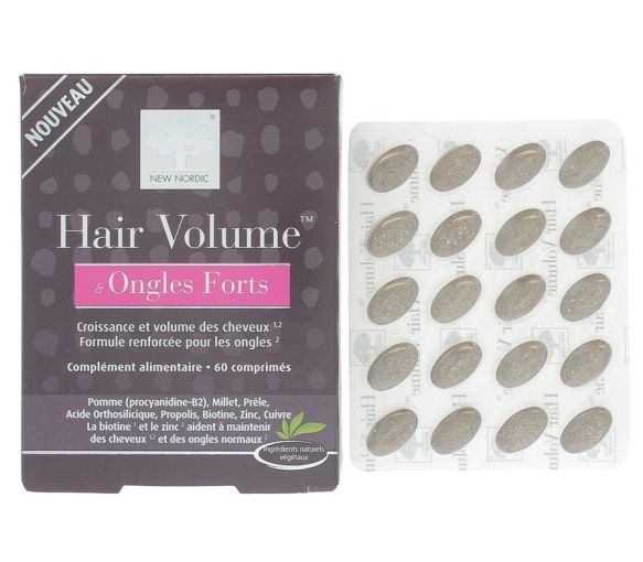 Hair volume & ongles forts New Nordic - boite de 60 comprimés