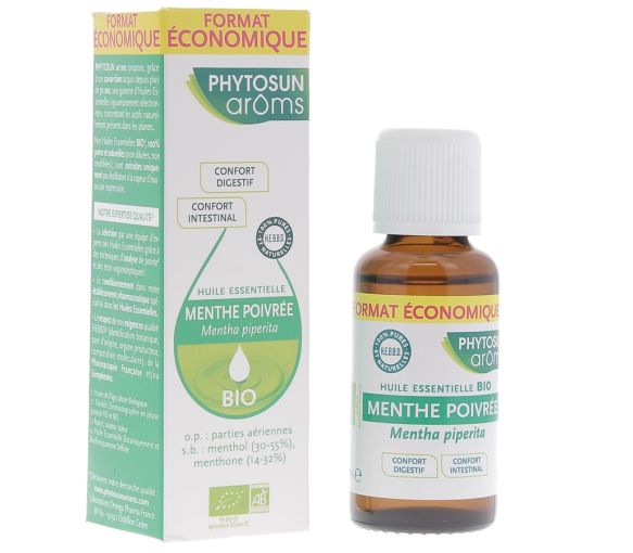 Huile essentielle de menthe poivrée Bio Phytosun arôms - flacon de 30 ml