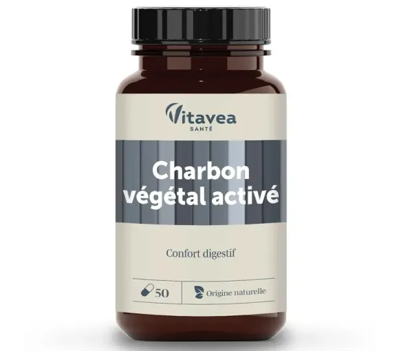 Charbon végétal activé Vitavea - boîte de 50 gélules