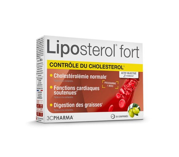Liposterol Fort 3C Pharma - boite de 30 comprimés
