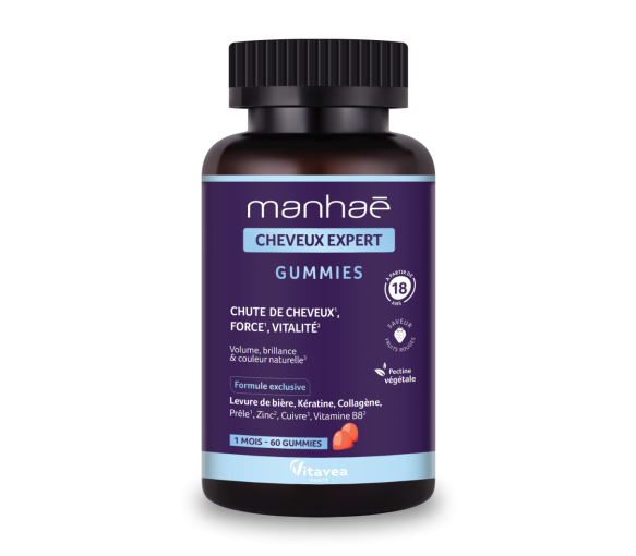 Manhaé Cheveux Expert chute de cheveux Vitavea - pot de 60 gummies