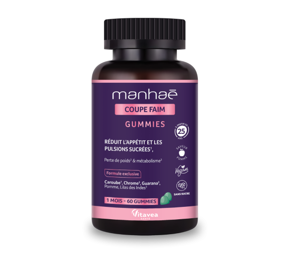 Manhaé Coupe-faim Vitavea - pot de 60 gummies - image 1